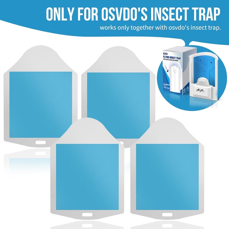 osvdo Flying Insect Trap, Indoor Plug-in Fly Trap for Home, Mosquito Killer Indoor Gnat Moth Catcher with Night UV Light, Mosquito Attractant Fly Bug Zapper for Home, Office (10 x Refills) - Image 4